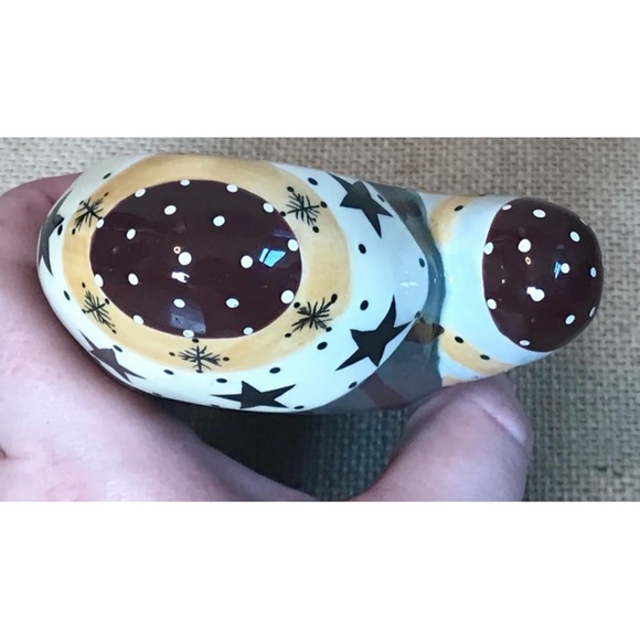 Mitten Tealight Candle Holder Ceramic Folk Art Rustic Farmhouse Decor Winter - Picture 5 of 7